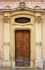 Antique wooden door