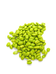 edamame nibbles, boiled green soy beans, japanese food