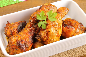 Muslos de pollo asados