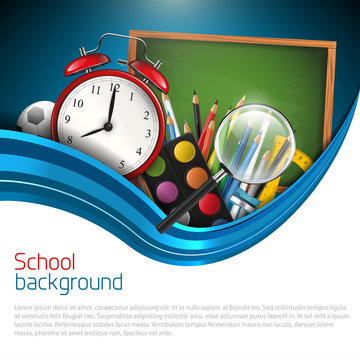 Modern Blue School Background