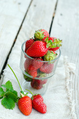 In a bowl of fresh strawberries