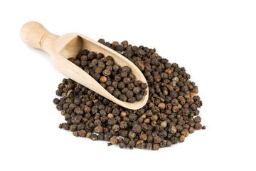 Black pepper in a spoon