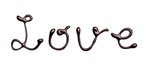 chocolate letters heart love valentine day