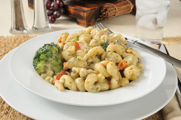 Chicken with cheesy basil parmesan sauce