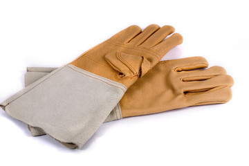 work gloves on white background