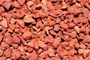 Background of red pebbles