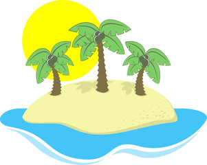 island cartoon vector