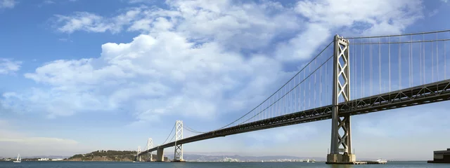 Papier Peint photo Lavable Lieux américains Pont de la baie d& 39 Oakland de San Francisco