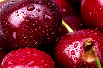 Sweet cherry macro background