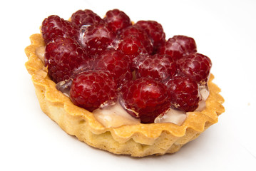 Tartelette with raspberries
