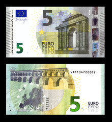 The new banknote of 5 euros