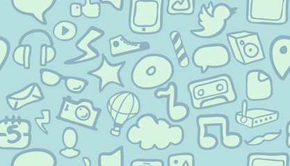 Fototapeta premium Seamless media pattern