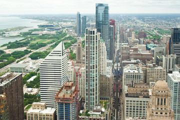 Chicago. Aerial view of Chicago downtown.