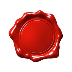 Red Wax Seal 4 - Isolated