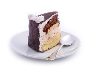 Cake and spoon. Tasty food