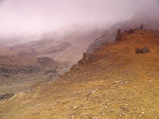 Tongariro crossing in New Zealand
