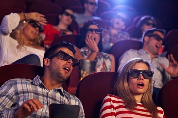 Fototapeta premium Shocking 3D movie in cinema