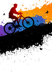 Obraz na płótnie Canvas Mountain bike abstract background