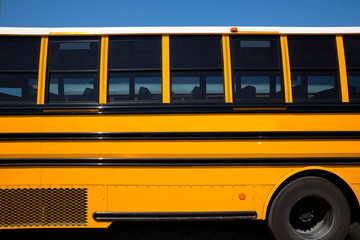 American typical school bus side view © lunamarina