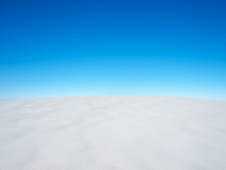 Snow and cloudy sky. Beautiful winter landscape
