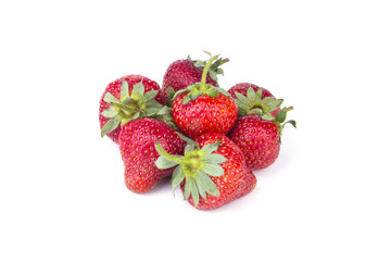 isolated strawberries