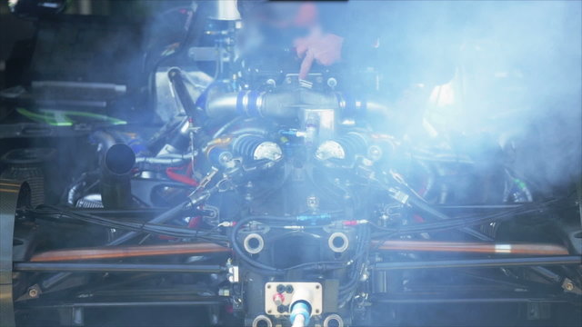 Testing engine before car race