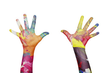 colorful hands