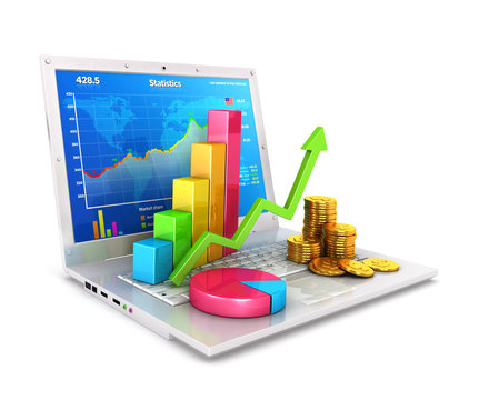 3d Statistics On Laptop