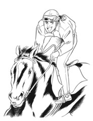 馬と騎手（喜び）