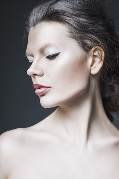 beauty fashion photo of young sexy woman