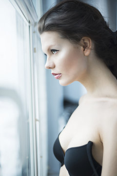 Portrait of a sensual beautiful woman