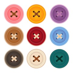 Clothes Buttons Collection - Vector File EPS10