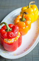 Stuffed pepper with rice