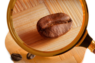 Coffee grains on a large scale increases