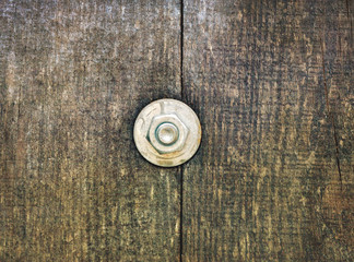 bolt nut on wooden - 52911989