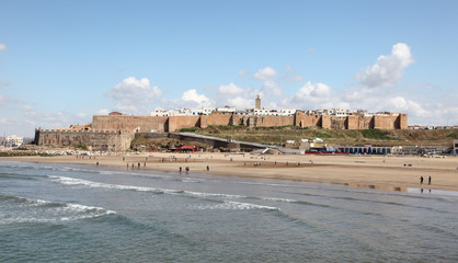 Atlantic ocean beach in Rabat, Morocco