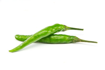 green pepper isolated on white background