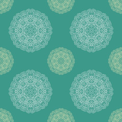 abstract ornamental seamless pattern with circle elements