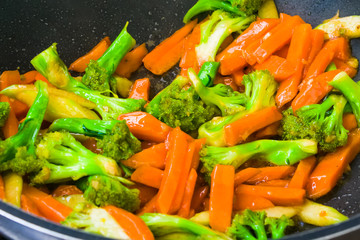 Stir-fried broccoli and carrot recipe