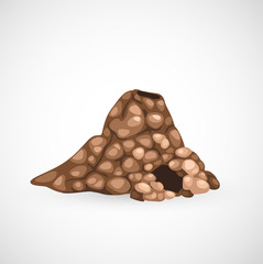 illustration of isolated volcano vector