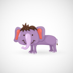 illustration of isolated elephant vector