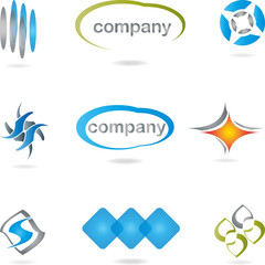 Logo, Abstract Design Elements,  2D and 3D