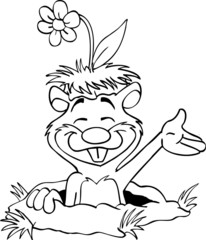 Gopher Cartoon Coloring Page