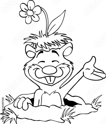 "Gopher Cartoon Coloring Page" Stock photo and royalty-free images on