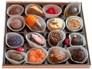 colorful pretty handmade chocolate candies figures