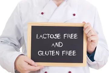 Deurstickers Lactose free and gluten free © gwolters