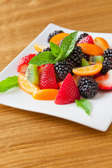 Salad with fresh fruits and berries.