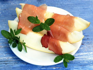 Melone mit Schinken