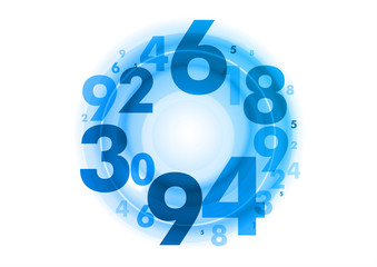 blue numbers