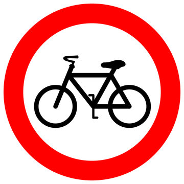 No bicycle vector sign